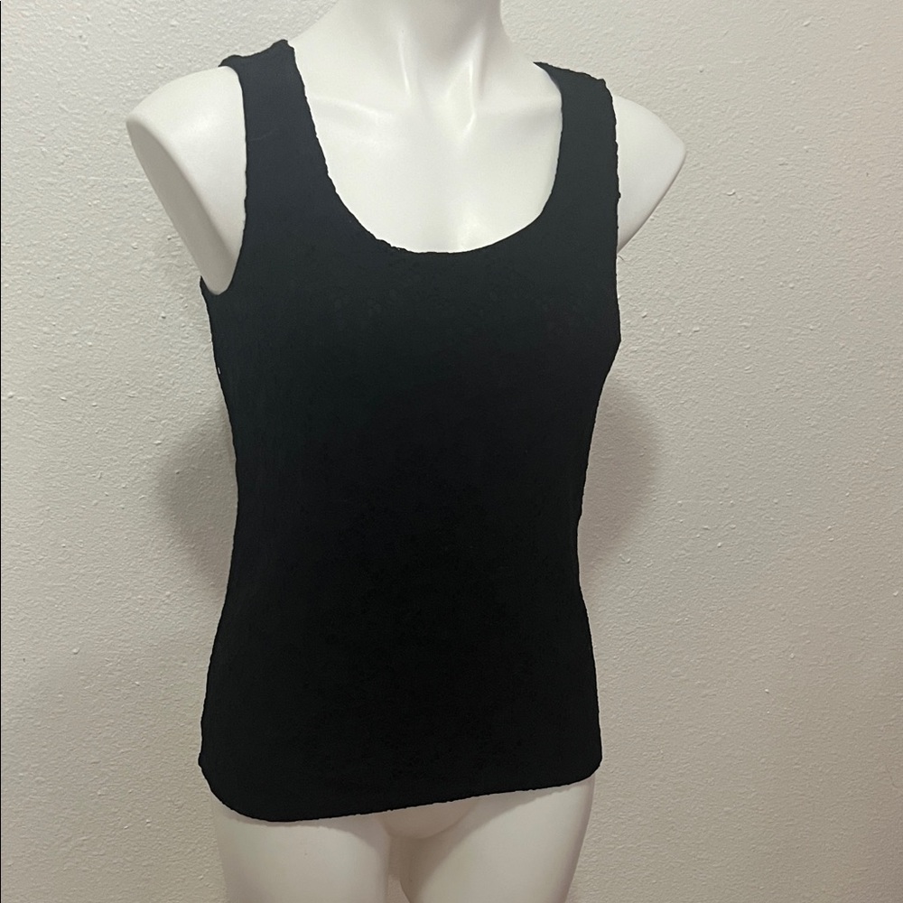 Dana Buchman Black Lace Top Sz S